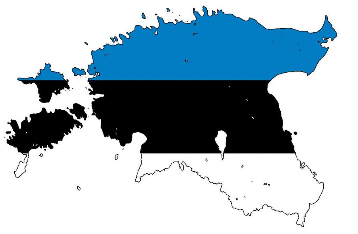 แผนที่ของเอสโทเนียงธง