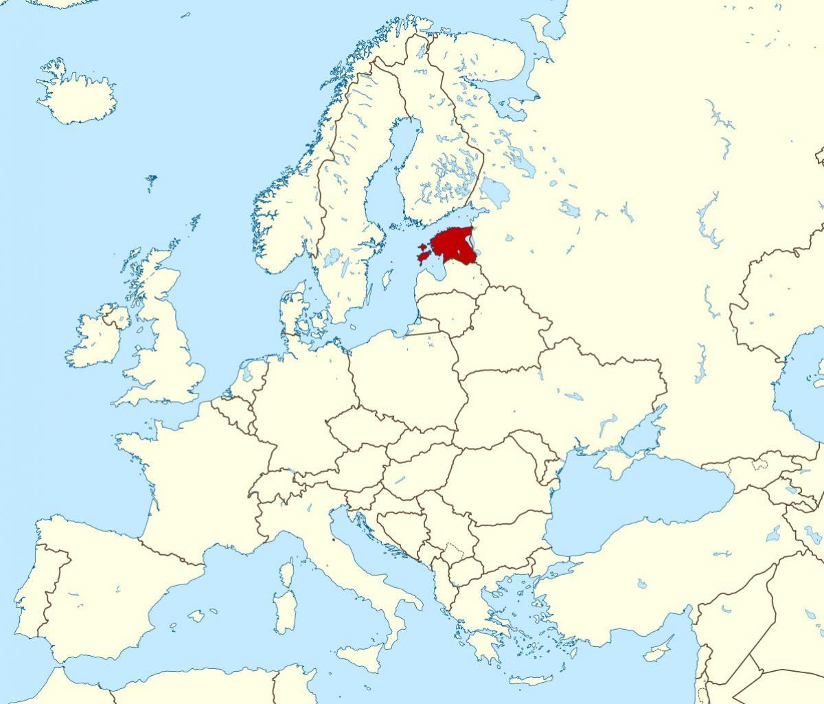 เอสโทเนียตำแหน่งของโลกแผนที่